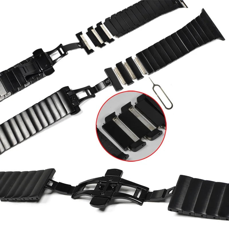 Sheathed Titanium Apple Watch Band